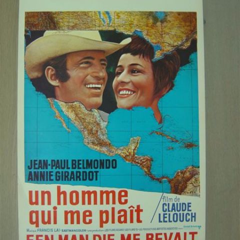 'Un homme qui me plait' (director C. Lelouch-Belmond) Belgian affichette